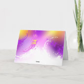Monarch Butterflies on Purple Background ノートカード (裏面)