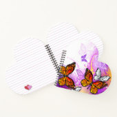 Monarch Butterflies on Purple Background ノートブック (内部)