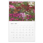 Monarch Butterflies One Page Calendar カレンダー (3月 2027)