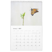 Monarch Butterflies One Page Calendar カレンダー (1月 2027)