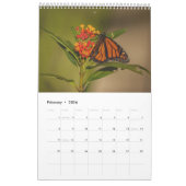 Monarch Butterflies One Page Calendar カレンダー (2月 2026)