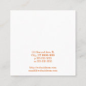 Monarch Butterfly スクエア名刺 (裏面)