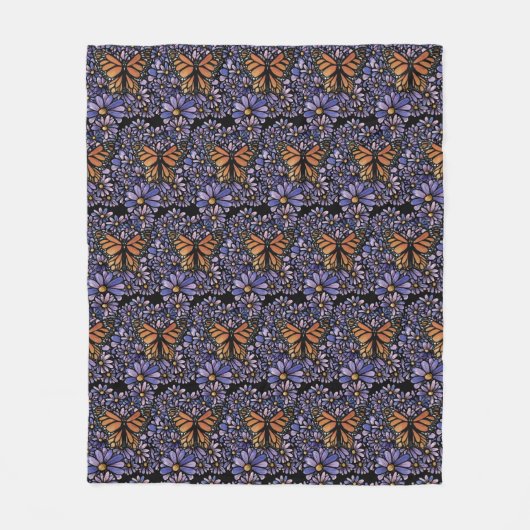 Monarch Butterfly                                  フリースブランケット (正面)