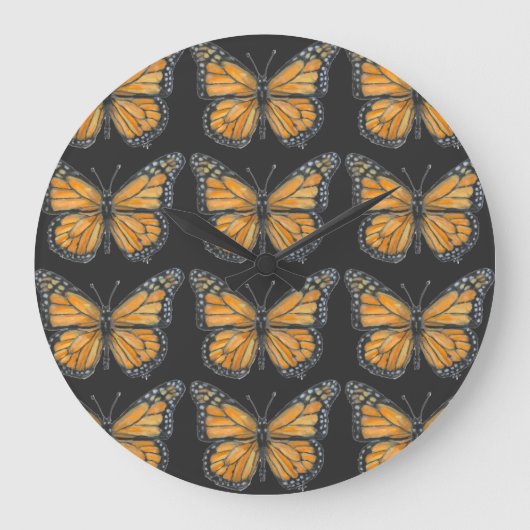 Monarch Butterfly  ラージ壁時計 (正面)