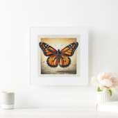 Monarch butterfly 231024IREF220 - Watercolor スクエア壁時計 (ホーム)