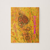 monarch butterfly and bicycle art ジグソーパズル (縦)