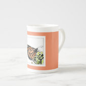 monarch butterfly bone china mug ボーンチャイナマグカップ (正面右)
