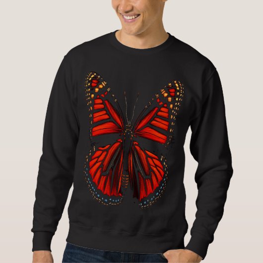 Monarch Butterfly Bright Colors Beautiful Insects スウェットシャツ (正面)