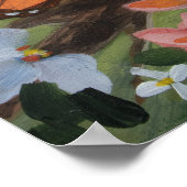 Monarch Butterfly Cat in Meadow Wall Art ポスター (角)