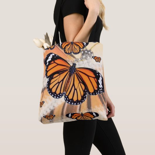 Monarch Butterfly design on Tote Bag トートバッグ (クローズアップ)