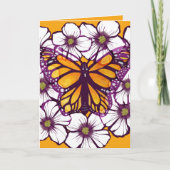 Monarch Butterfly Floral                           カード (正面)