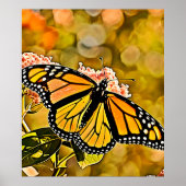  Monarch Butterfly Garden Art ポスター (正面)