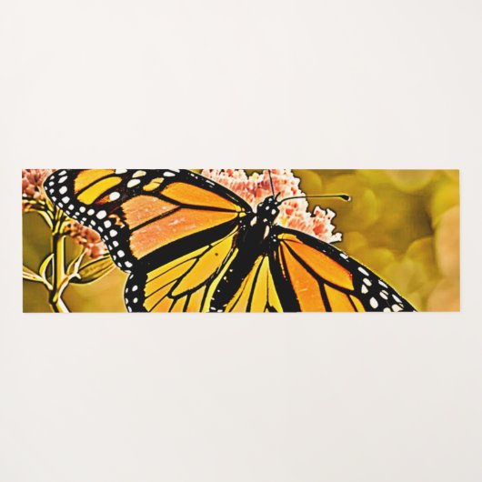 Monarch Butterfly Garden Art ヨガマット (裏面(横))