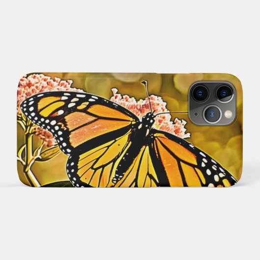  Monarch Butterfly Garden Art Case-Mate iPhoneケース (裏面(横))