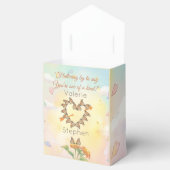 Monarch Butterfly Heart Watercolor Valentine フェイバーボックス (オープン)