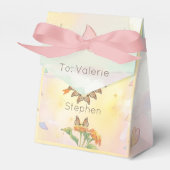 Monarch Butterfly Heart Watercolor Valentine フェイバーボックス (正面サイド)