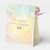 Monarch Butterfly Heart Watercolor Valentine フェイバーボックス (裏面サイド)