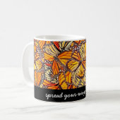 Monarch Butterfly Message Mug コーヒーマグカップ (正面左)