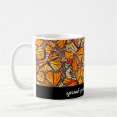 Monarch Butterfly Message Mug コーヒーマグカップ (左)