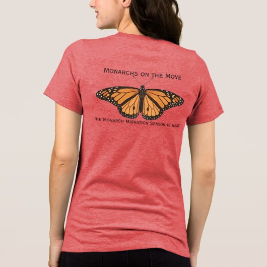 Monarch Butterfly Migration トライブレンドTシャツ (裏面)