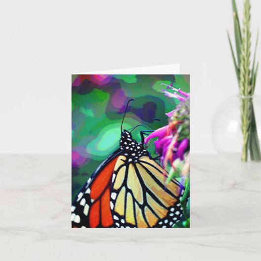 Monarch Butterfly Nature Art ノートカード (正面)