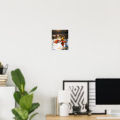 Monarch Butterfly on Autumn Leaf ポスター (ホームオフィス)