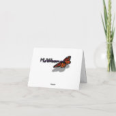 Monarch Butterfly on Purple Butterfly Bush サンキューカード (裏面)