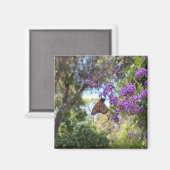 Monarch Butterfly on Purple Flowers マグネット (正面/裏面)