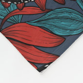 Monarch butterfly on red coneflowers フリースブランケット (角)