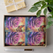 Monarch Butterfly on Rose at Sunset Decoupage 薄葉紙 (ギフト)