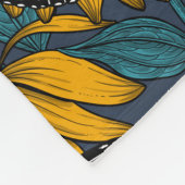 Monarch butterfly on yellow coneflowers フリースブランケット (角)