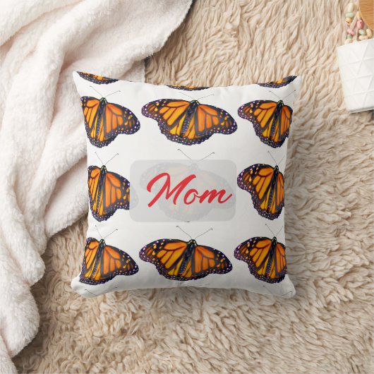 Monarch Butterfly Personal for Mom クッション (ブランケット)