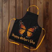 Monarch Butterfly Personalized Black Apron エプロン