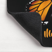 Monarch Butterfly Personalized Black Mousepad マウスパッド (コーナー)