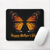Monarch Butterfly Personalized Black Mousepad マウスパッド (マウス)