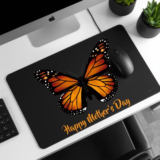 Monarch Butterfly Personalized Black Mousepad マウスパッド