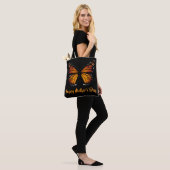 Monarch Butterfly Personalized Black Tote Bag トートバッグ (モデル)