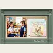 Monarch Butterfly Pollinator Classroom Valentine  ノートカード