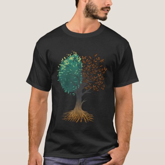 Monarch Butterfly Tree Insect Collector Entomologi Tシャツ (正面)