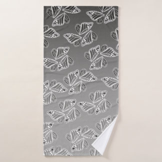 Monarch Butterfly Wings Ombre Warm Monochrome バスタオルセット