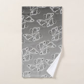 Monarch Butterfly Wings Ombre Warm Monochrome バスタオルセット (ハンドタオル)