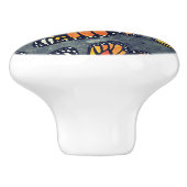 Monarch Butterfly Wings Trio Grey Marbled セラミックノブ (側面)