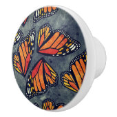 Monarch Butterfly Wings Trio Grey Marbled セラミックノブ (右)