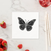 Monarch Butterfly with Detailed Wing Patterns スタンダードカクテルナプキン (インサイチュ)