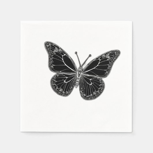 Monarch Butterfly with Detailed Wing Patterns スタンダードカクテルナプキン (正面)