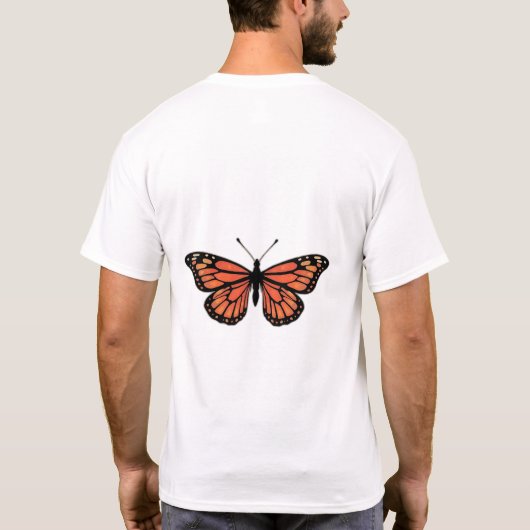 Monarch Butterfly with Detailed Wing Patterns Tシャツ (裏面)