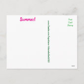 Monarch butterfly, yellow primrose postcard ©️dh シーズンポストカード (裏面)