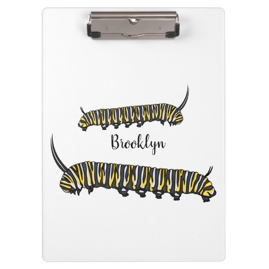 Monarch caterpillar cartoon illustration  クリップボード (正面)