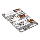 Monarch Cow Black  Fur  ノートブック (右側)