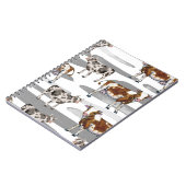 Monarch Cow Black  Fur  ノートブック (左側)